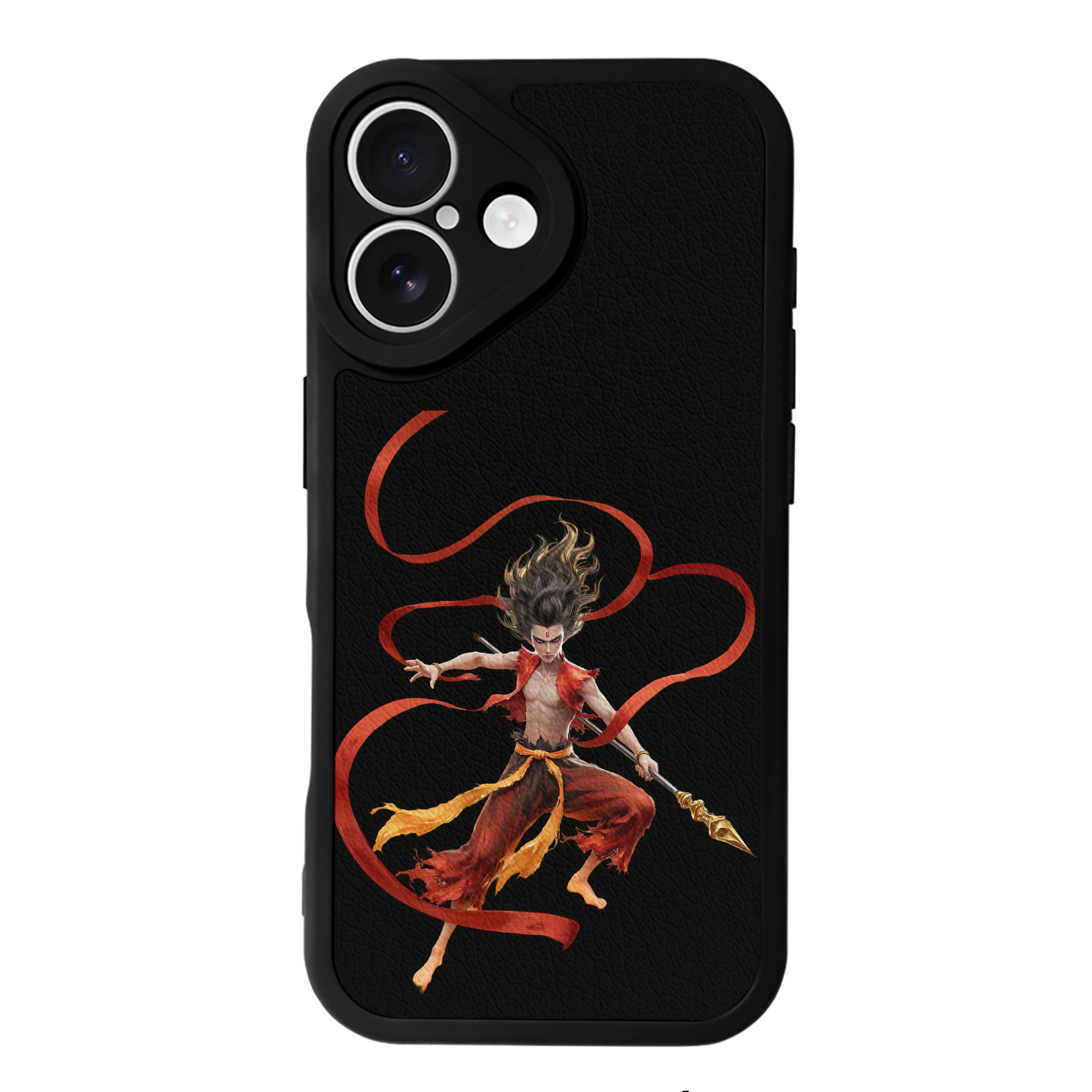 （画像用） Ne Zha 2 ナタ 魔童の大暴れ 【iPhone 16シリーズ対応】シリコンスマホケース（レザー調） 材質：シリコン